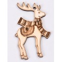 L323-Figurina din lemn Winter Reindeer 8x5 cm