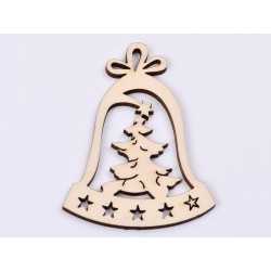 L397-Decoratiune din lemn clopotel 8 x 6 cm - 1 buc L397-Decoratiune din lemn clopotel 8 x 6 cm - 1 buc