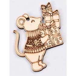 L321-Figurina din lemn Winter Mouse 6x6 cm L321-Figurina din lemn Winter Mouse 6x6 cm