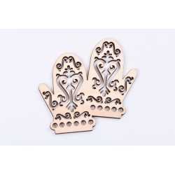 L385-Decoratiune din lemn manusi 9 x 8.5 cm - 1 buc L385-Decoratiune din lemn manusi 9 x 8.5 cm - 1 buc