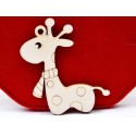 L882- Glob din lemn, girafa 7x8cm - 1 buc