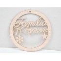 L905- Coronita din lemn personalizabila cu numele de familie, 30x30cm - 1 buc