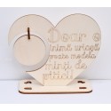 L221-Decoratiune din lemn personalizata "Best Teacher" 17x21cm 1buc