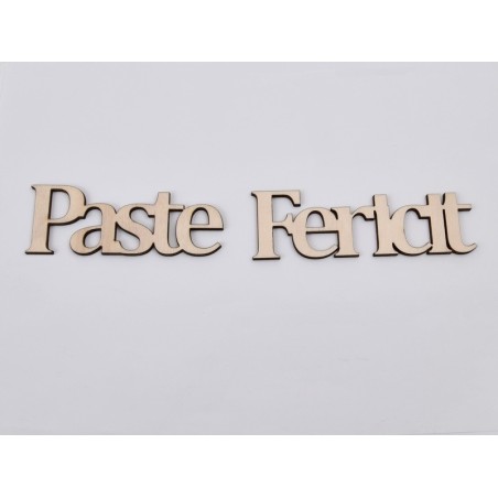 L200-Text lemn "Paste fericit!" 5x20cm